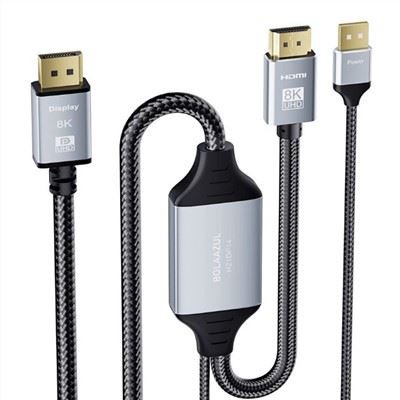 Adapterski kabel HDMI 2.1 v DisplayPort 1.4